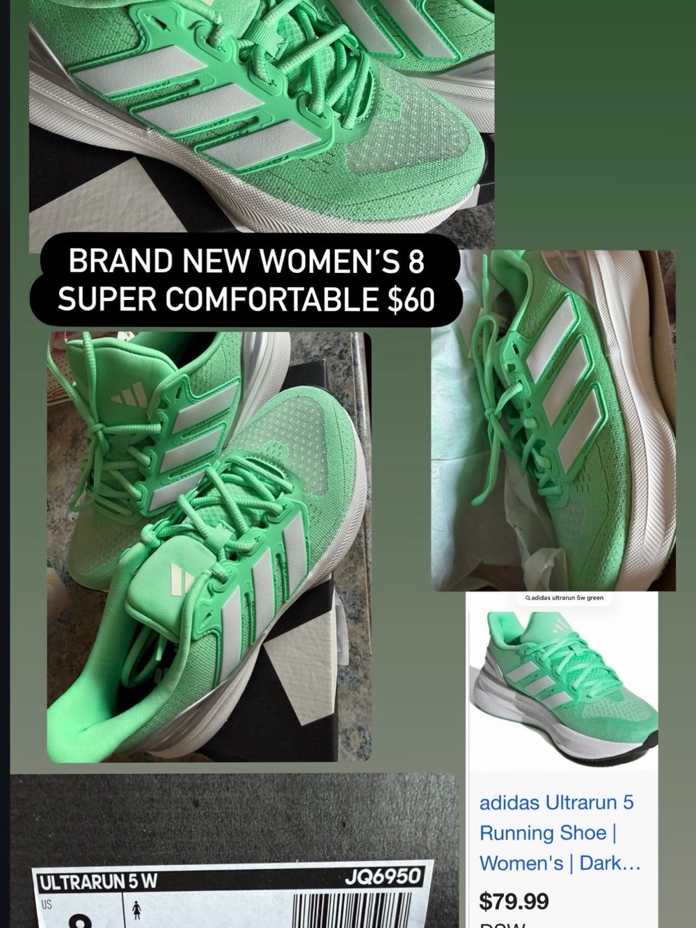 adidas Women's Running Shoes in Mint Green
